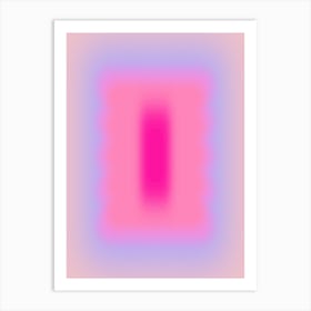 Pink Abstraction Gradient Aura Art Print