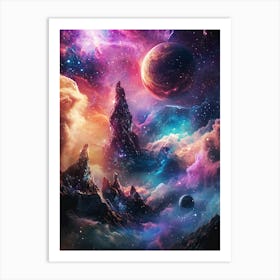 Galaxy universe Art Print