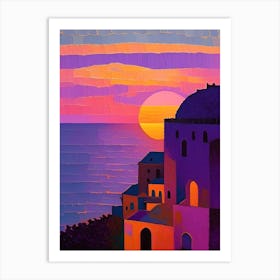 Amalfi Coast Sunset Art Print