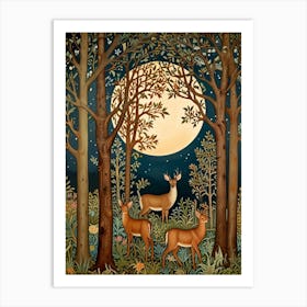 William Morris Deer In The Woods Art Print