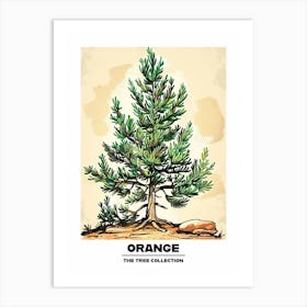 Orange Tree Storybook Illustration 3 Poster Art Print