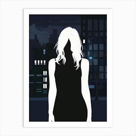 Silhouette Of A Woman Art Print