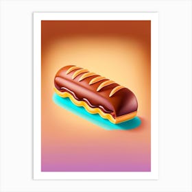 Chocolate Éclair Bakery Product Matisse Inspired Pop Art 2 Art Print