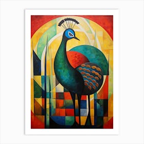 Peacock Abstract Pop Art 8 Art Print