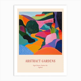 Colourful Gardens Royal Botanic Gardens Kew United Kingdom 3 Red Poster Art Print