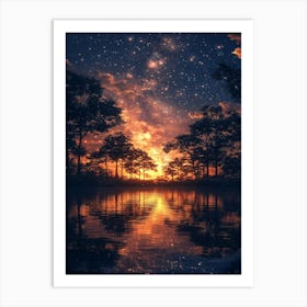 Starry Night Sky 1 Art Print