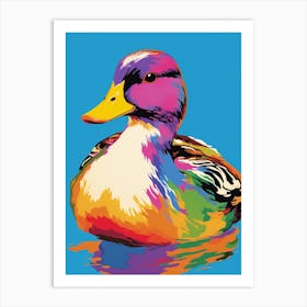 Andy Warhol Style Bird Duck 2 Art Print