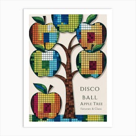 Disco Ball Apple Tree Art Print