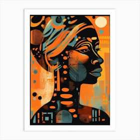 Afrocentric Pattern Illustration 1 Art Print