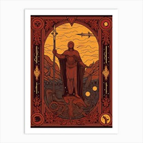 Judgement Tarot Card, Vintage 3 Art Print