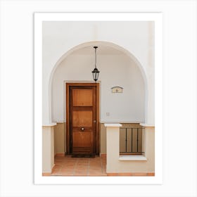 The Brown Holiday Home Door In Spain Travel Art Print