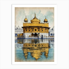 Golden Temple 1 Art Print