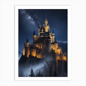 Castle At Night 2 1 Art Print