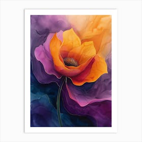 Abstract Flower Painting Art Print