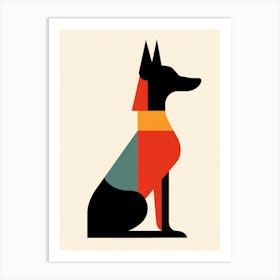 Dog Minimalist Abstract 8 Art Print