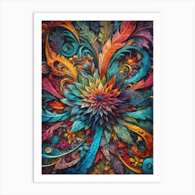 Psychedelic Flower 2 Art Print