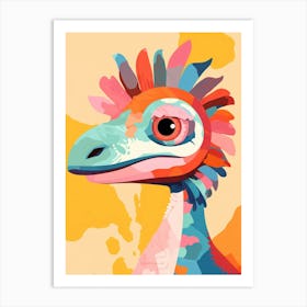 Colourful Dinosaur Eoraptor 1 Art Print