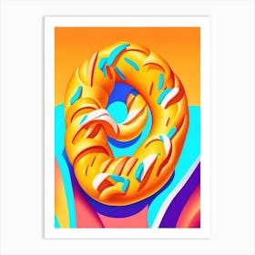 Pretzel Bakery Product Matisse Inspired Pop Art 2 Art Print