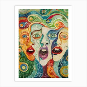 Three Faces 3 Art Print