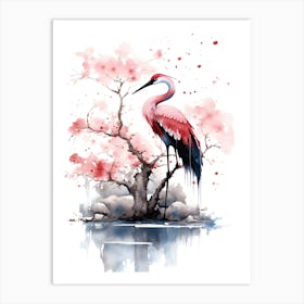 Crane bird Art Print