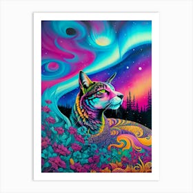 Cat In The Sky Art Print