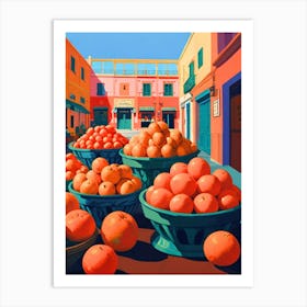 Oranges On The Street Art Print