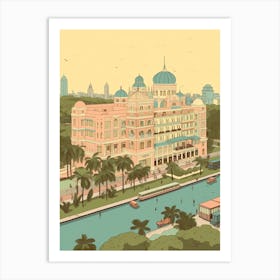 Chennai India Travel Illustration 3 Art Print