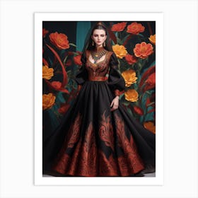 Gypsy Ball Gown Art Print