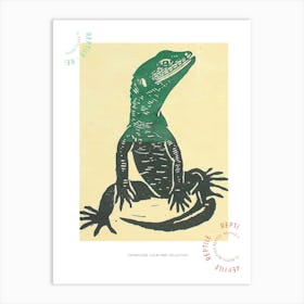 Gila Lizard Bold Block 3 Poster Art Print
