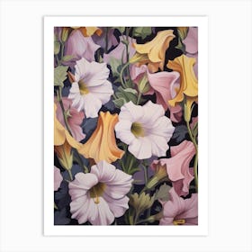 Canterbury Bells 4 Flower Painting Art Print