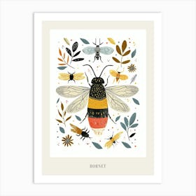 Colourful Insect Illustration Hornet 13 Poster Art Print