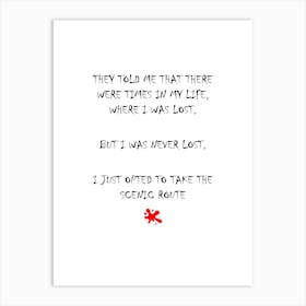 Never Lost Art Print