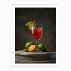 Cocktail On A Table Art Print