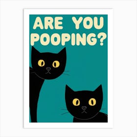 Leonardo Phoenix Minimalistic Illustration Of Two Black Cats O 3 1 Topaz Standard V2 4x Art Print