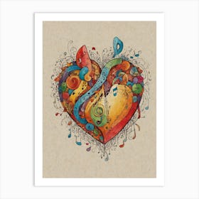 Heart Of Music 4 Art Print