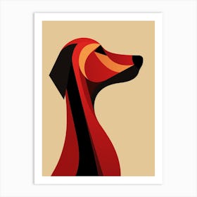 Dog Minimalist Abstract 7 Art Print