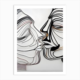 Kissing Couple 6 Art Print