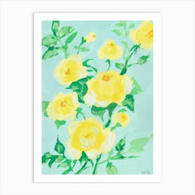 Lemon Roses Art Print