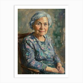 Portrait Of An Older Woman Art Print