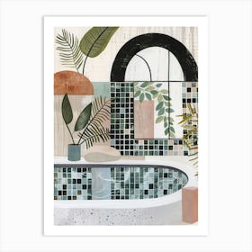 Shabby Chic Bathroom 1 Art Print