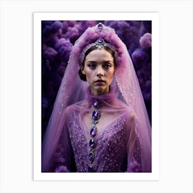 Purple Wedding Dress Art Print