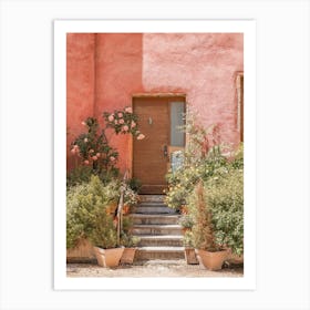 Pink House Front Door Art Print
