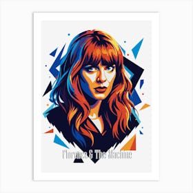 Florence & The Machine 02 Portrait Music Icon Style WPAP Pop Art Art Print