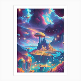 Psychedelic Landscape Art Print