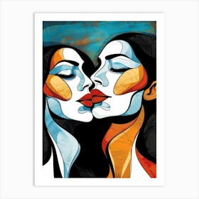 Two Women Kissing 31 Art Print