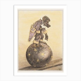 Monkey On Ball (1878–1910), Theo Van Hoytema Art Print