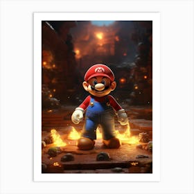 Mario Bros 43 Art Print