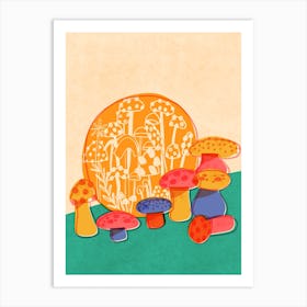 Mushroom Garden Art Print