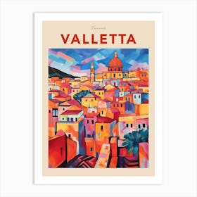 Valletta Malta 4 Fauvist Travel Poster Art Print