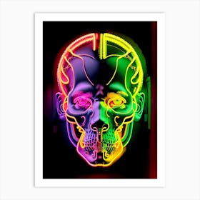 Neon Skull 41 Art Print